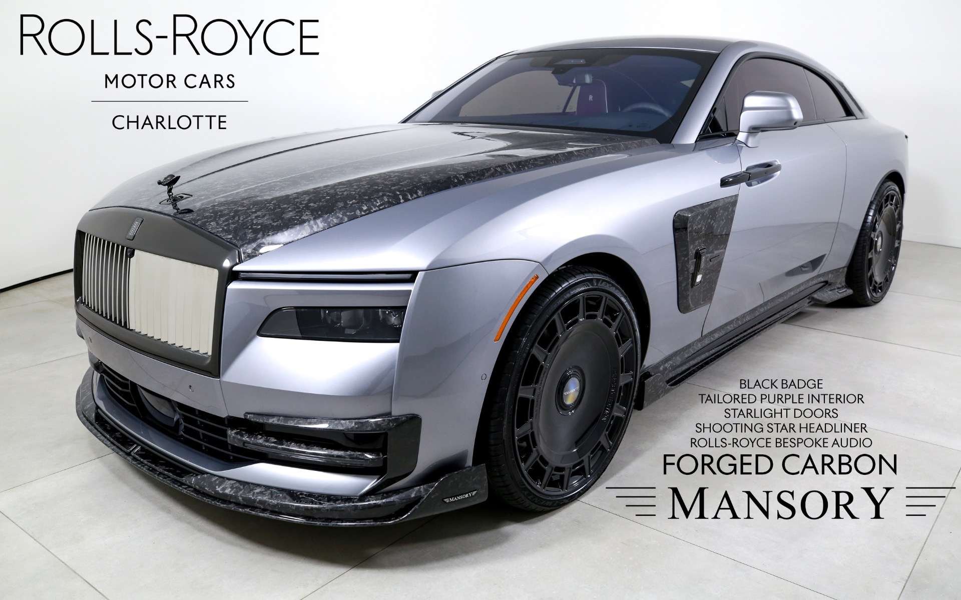 Used 2025 Rolls-Royce Spectre Black Badge with VIN SCATK4C04SU229567 for sale in Charlotte, NC